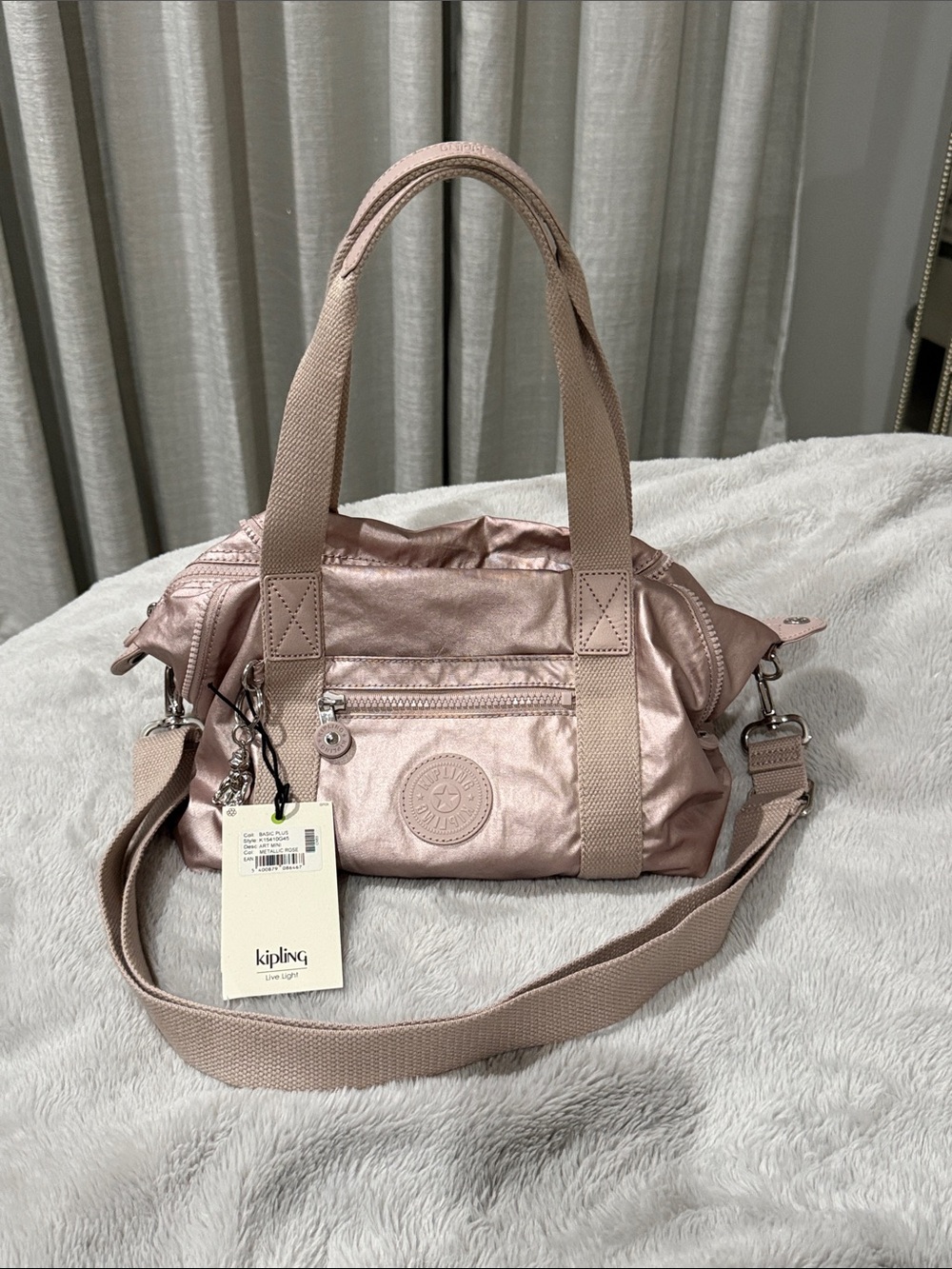 Art mini Kipling Metallic Rose Convertible Shoulder Bag
